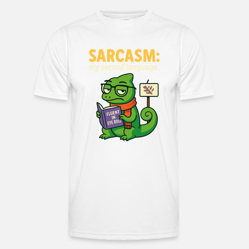Second Language Sarcasm - Men's Functional T-Shirt - white