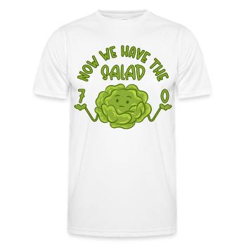 70. Geburtstag - Now we have the salad 70 - Männer Funktions-T-Shirt - Weiß - Vorne - AI Model Male 178 dark (178cm)