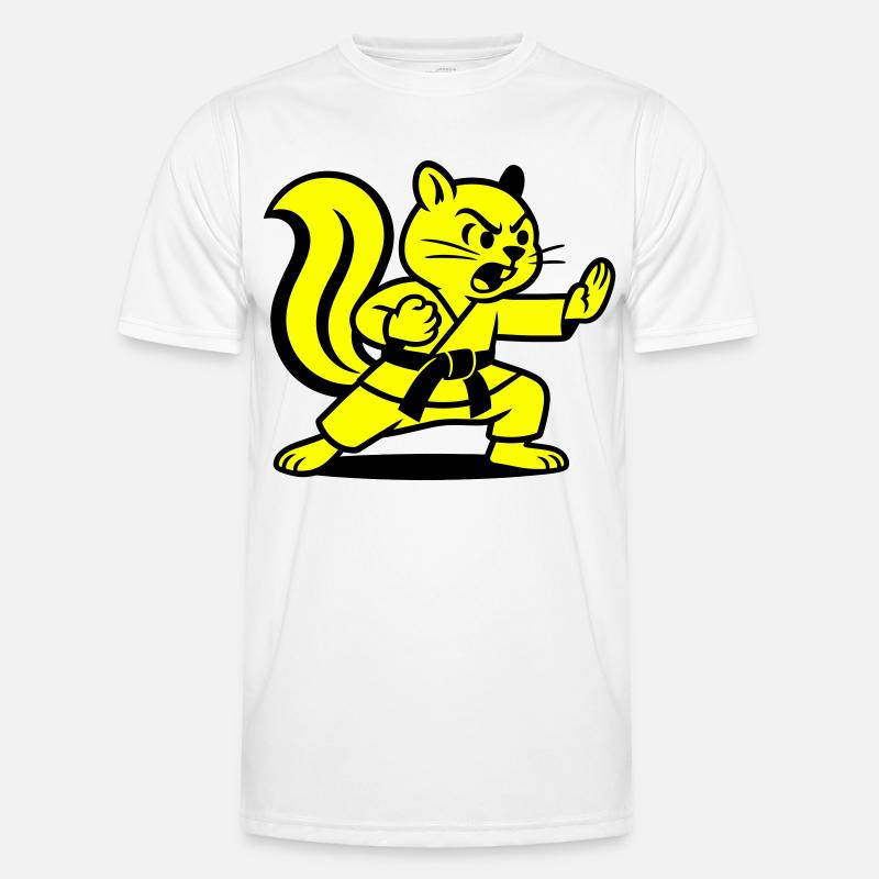 Karate Eichhörnchen! - Männer Funktions-T-Shirt - Weiß