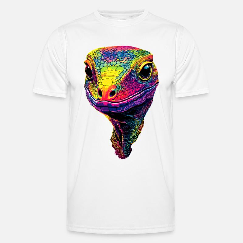 Waran Echse Reptil Komodowaran Bindenwaran Lizard Männer Funktions-T-Shirt