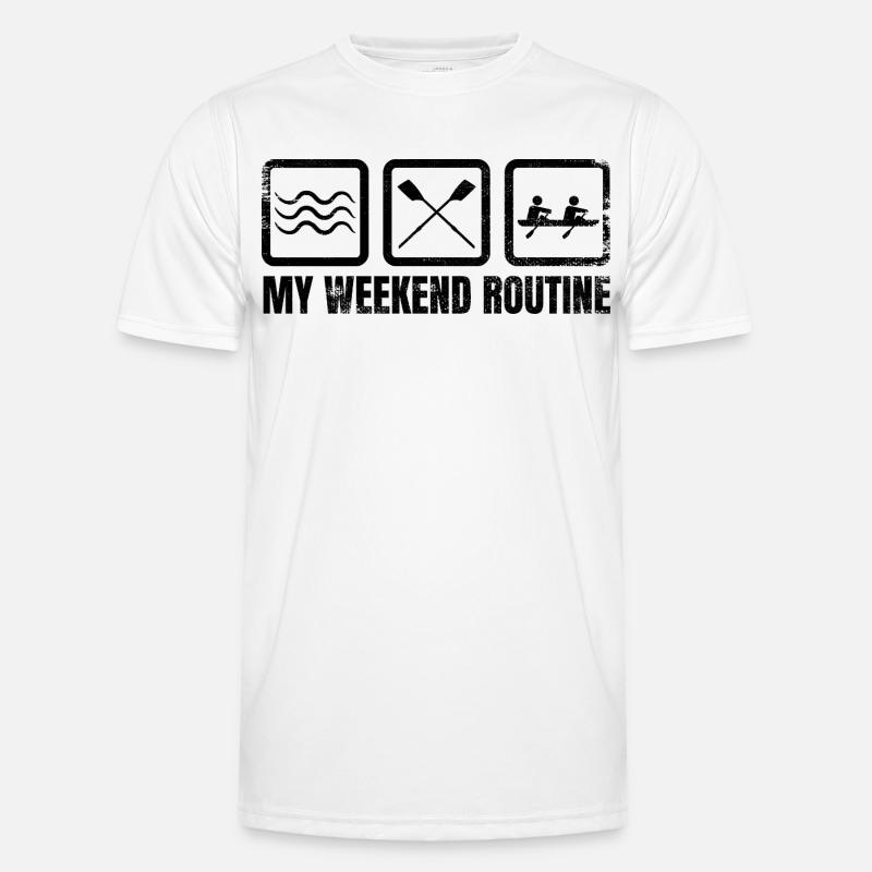 My Weekend Routine - Men's Functional T-Shirt - white