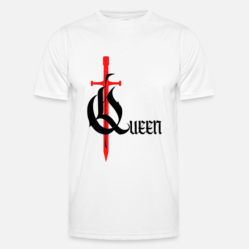 Gothic Queen Design with Sword with black text Men's Functional T-Shirt