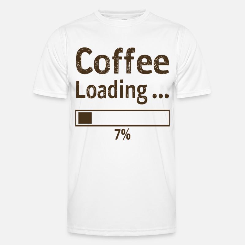 Coffee Loading Spruch Zitat Männer Funktions-T-Shirt