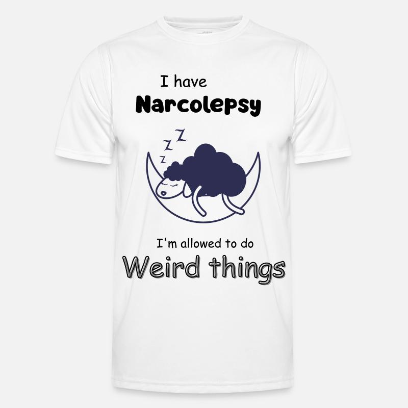 Sleeping sheep in the moonlight with narcolepsy - Men's Functional T-Shirt - white