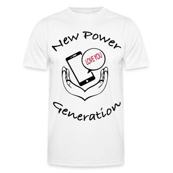 New Power Generation Love Message Design - Männer Funktions-T-Shirt - Weiß - Vorne - AI Model Male 178 dark (178cm)