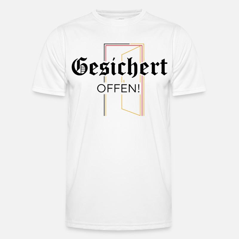 Ouvert sécurisé ! Déclaration T-shirt sport Homme