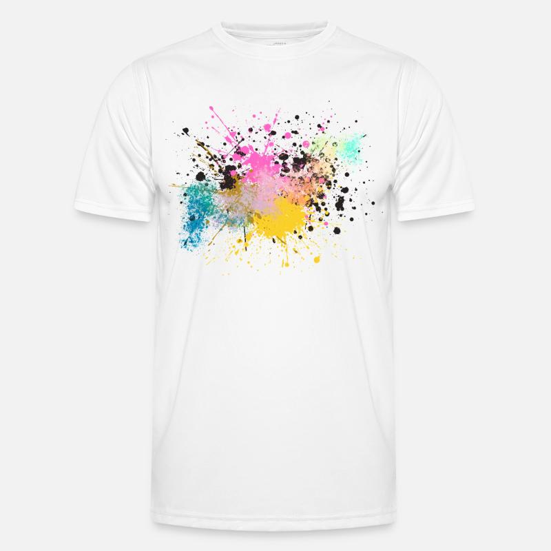 Conception colorée d’éclaboussures de peinture T-shirt sport Homme