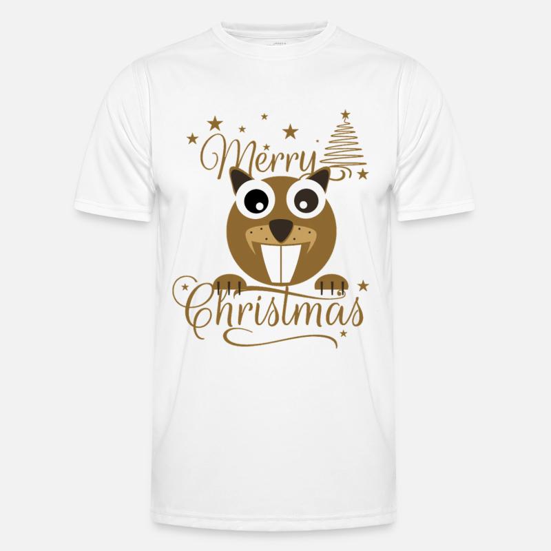 Merry Chrysstmans Eichhornchen Männer Funktions-T-Shirt