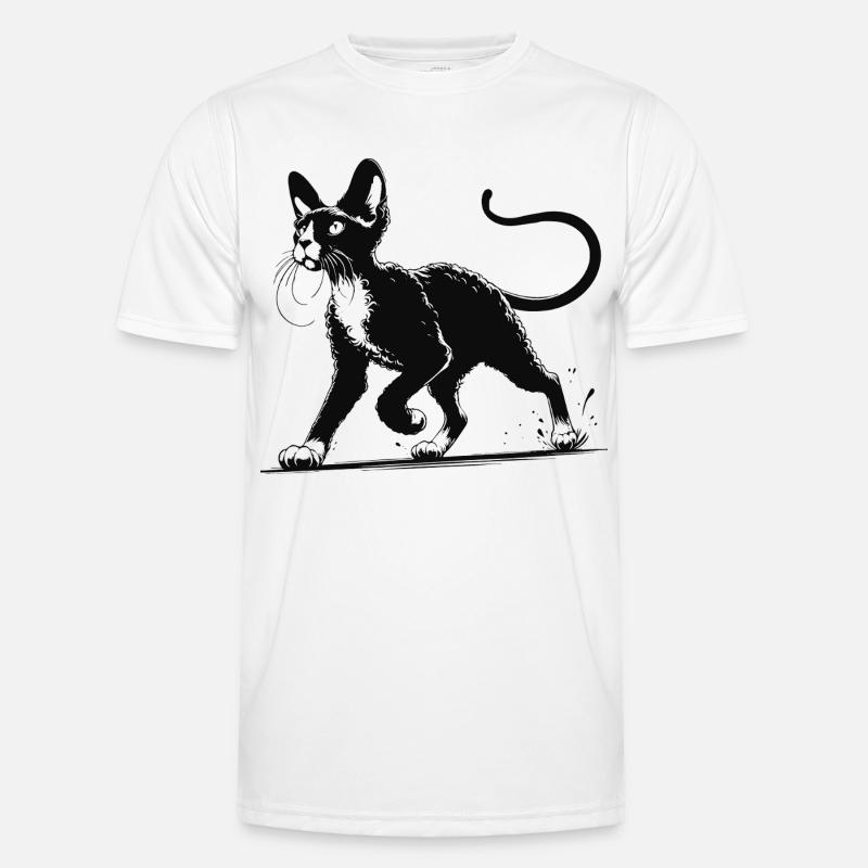 Devon Rex Design – Charmant et unique T-shirt sport Homme