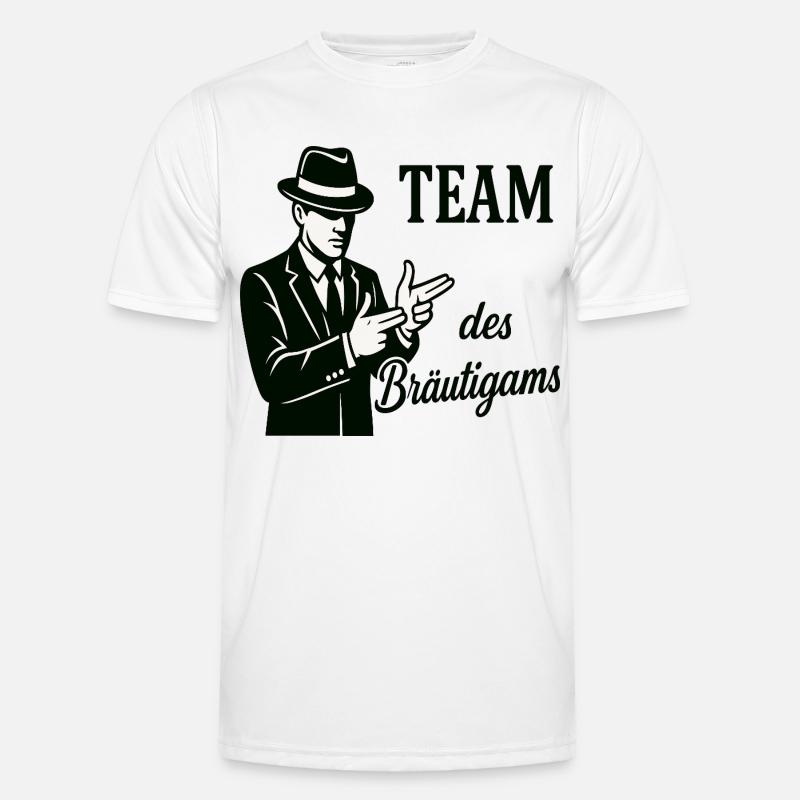 Team des Bräutigams Logo Tee Männer Funktions-T-Shirt