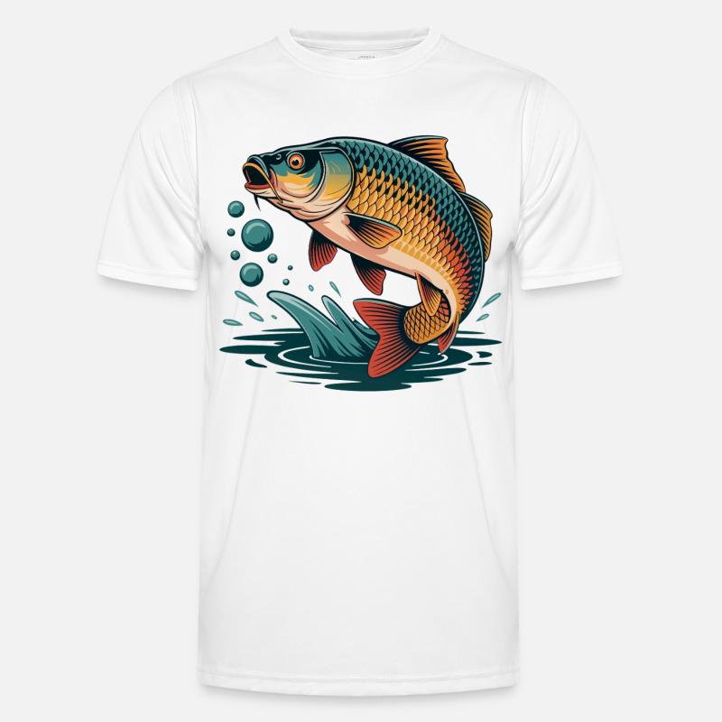 Springender Karpfen  Männer Funktions-T-Shirt