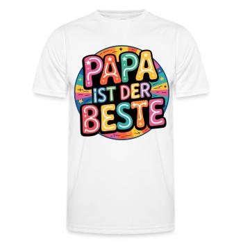 Papa ist der Beste - Männer Funktions-T-Shirt - Weiß - Vorne - AI Model Male 178 dark (178cm)