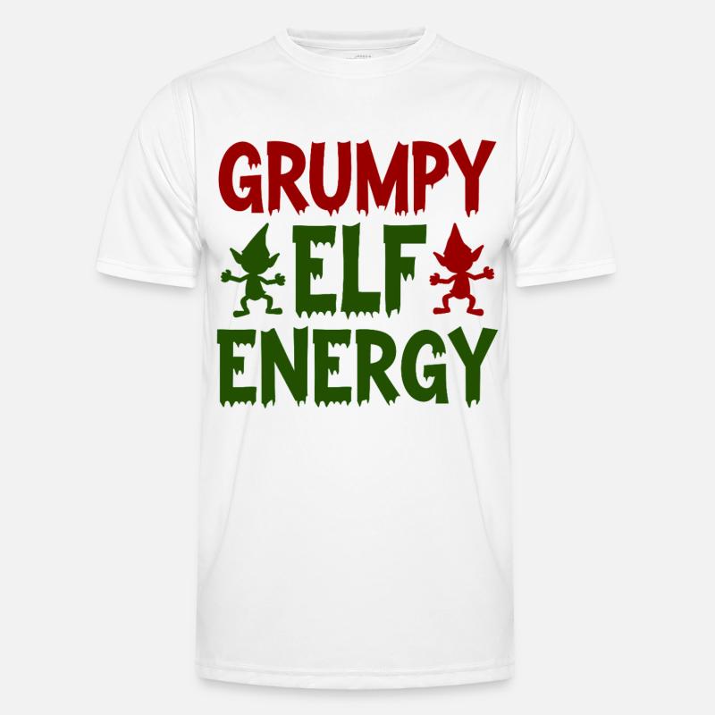 Grumpy Elf Energy Grumpy Imp - Men's Functional T-Shirt - white