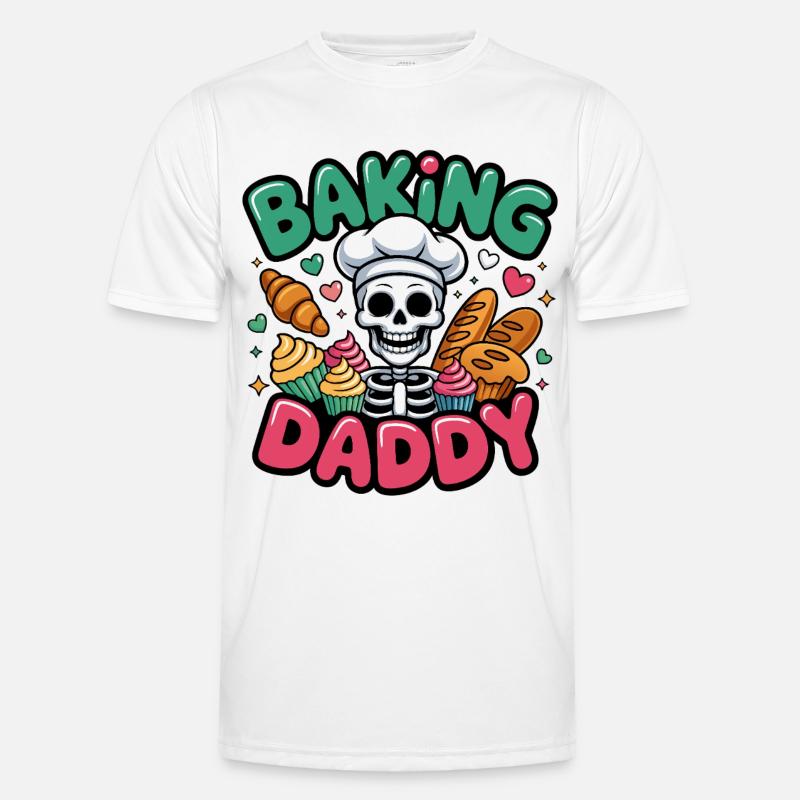 Baking Daddy Skull Cook Men's Functional T-Shirt