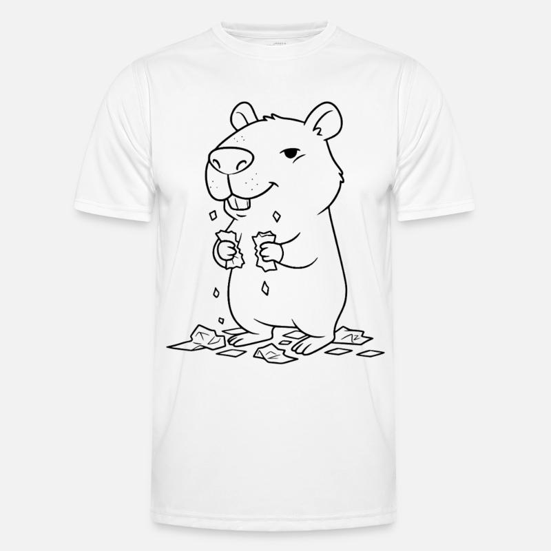 Capybara eats homework Men's Functional T-Shirt