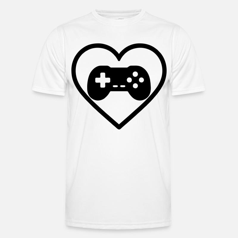 Heart Retrogaming – Vintage Controller Design Men's Functional T-Shirt