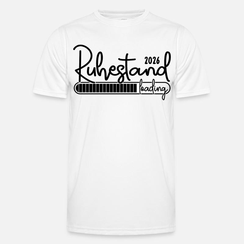 Ruhestand 2026 Loading Rente 2026 - Männer Funktions-T-Shirt - Weiß
