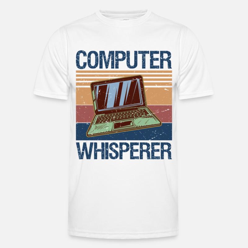 Computer Whisperer Shirt IT Tech Support Nerds Men's Functional T-Shirt
