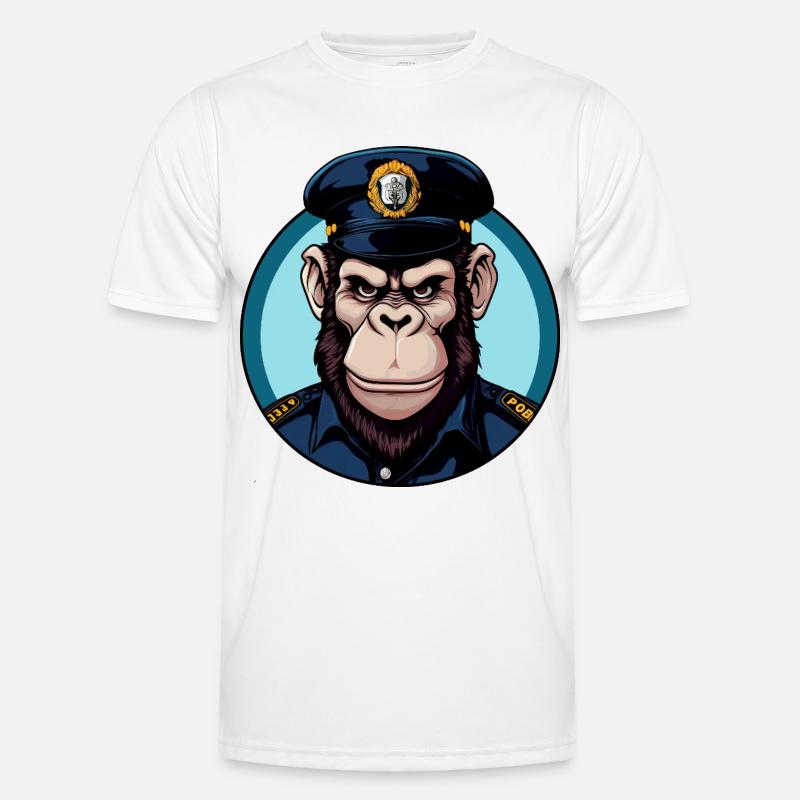 Policeman Monkey Men's Functional T-Shirt