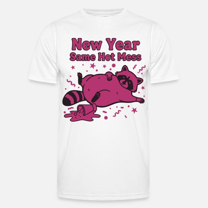 Neujahr Same Hot Mess Celebration 2025 - Männer Funktions-T-Shirt - Weiß