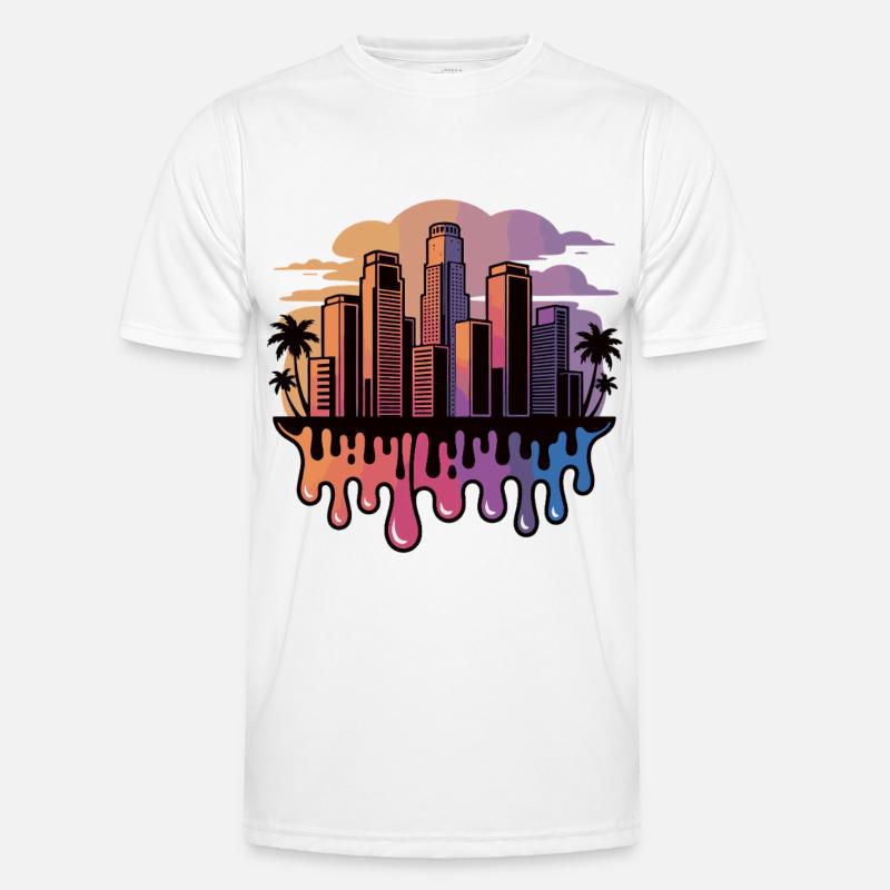 Gradient Skyline Drops Men's Functional T-Shirt