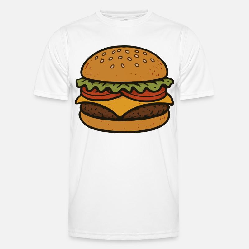 Comical hamburger Men's Functional T-Shirt