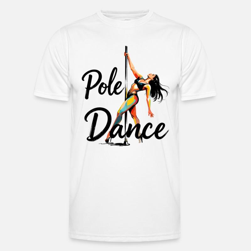 Pole Dance Poledancerin ästhetisch Geschenk - Männer Funktions-T-Shirt - Weiß