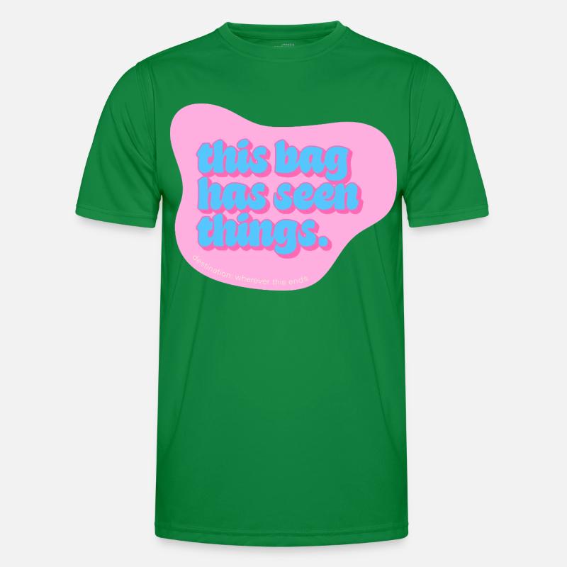 Funny Typography Design – This Bag Has Seen Things Männer Funktions-T-Shirt