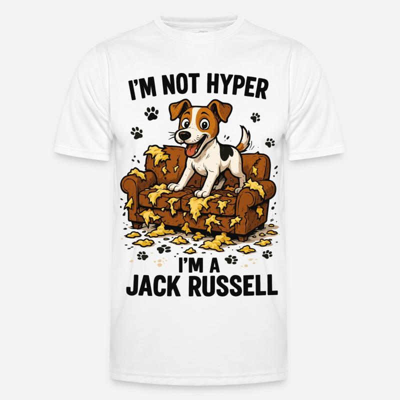 Jack Russell Terrier Funny Hyperactive Gift - Men's Functional T-Shirt - white