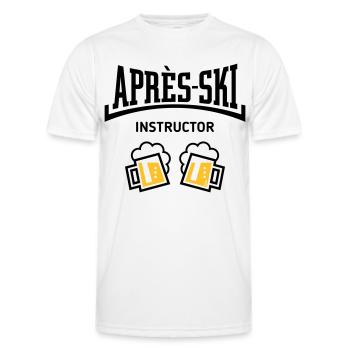 Après-Ski Instructor (Bier Apres Ski Konkav POS3C) - Männer Funktions-T-Shirt - Weiß - Vorne - AI Model Male 178 dark (178cm)