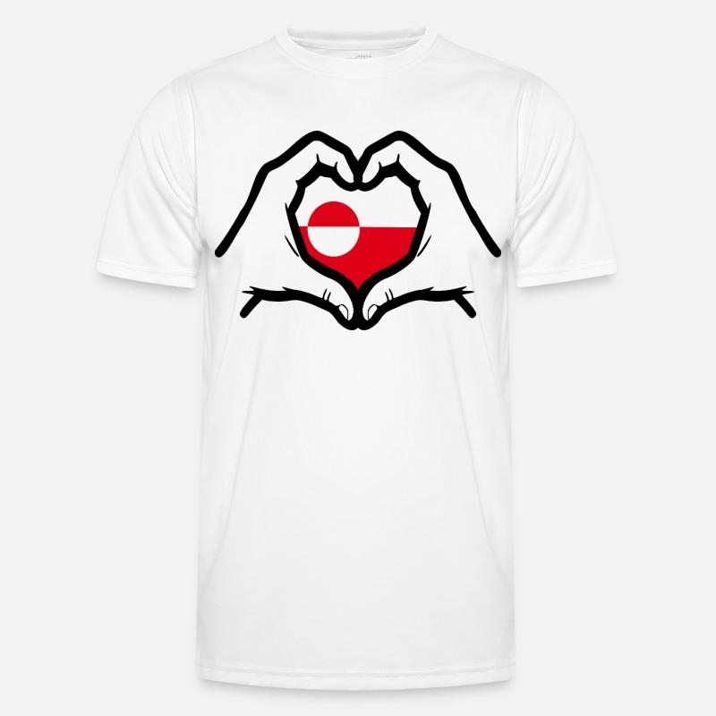 Grønlandskærlighed - Funktionsshirt til herrer - hvid
