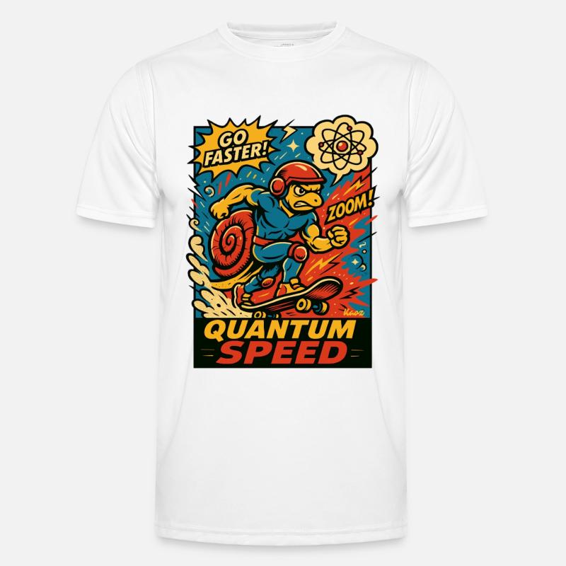 Quantum Speed Turtle Skateboard Men's Functional T-Shirt