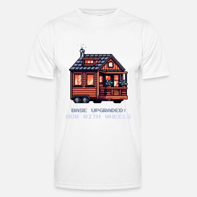 Basic upgrade on wheels | Tiny House - Men's Functional T-Shirt - white