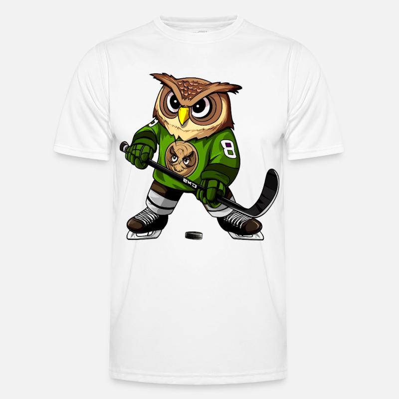 Eule Eishockey Männer Funktions-T-Shirt