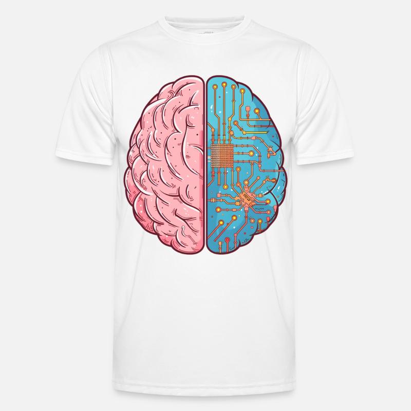 Human Intelligence meets AI – Brain Tech Design Männer Funktions-T-Shirt