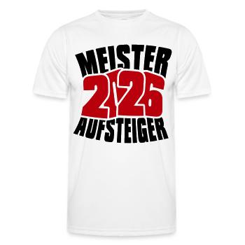 Meister und Aufsteiger 2026 - Männer Funktions-T-Shirt - Weiß - Vorne - AI Model Male 178 dark (178cm)