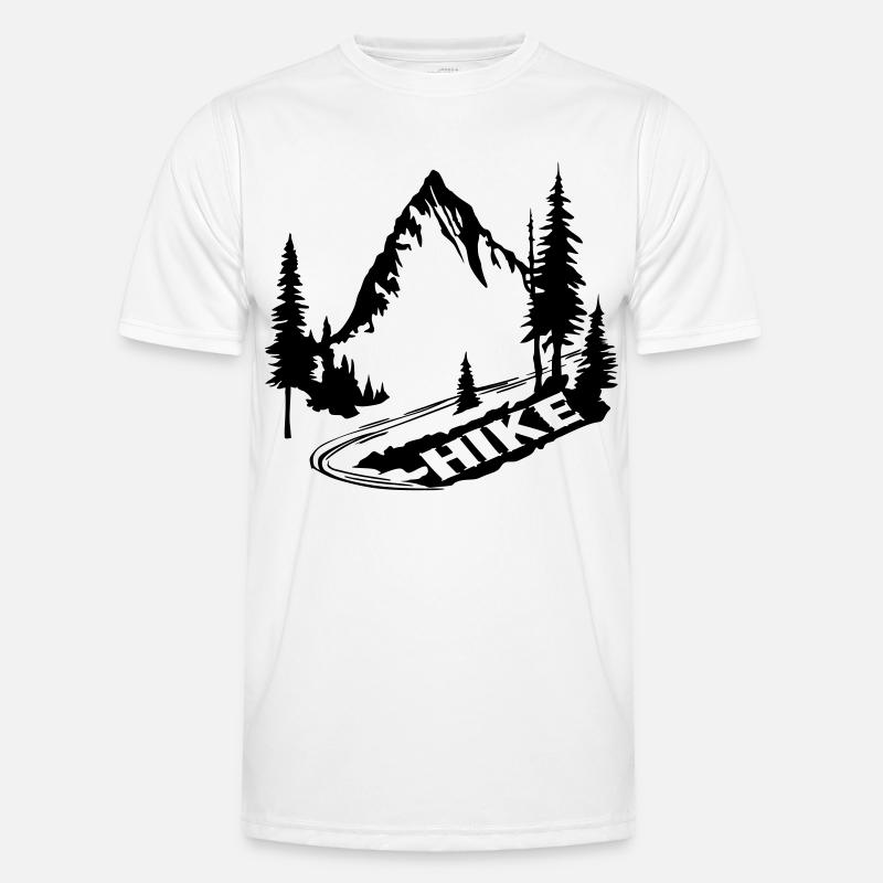 Wanderweg [Schwarz] Männer Funktions-T-Shirt