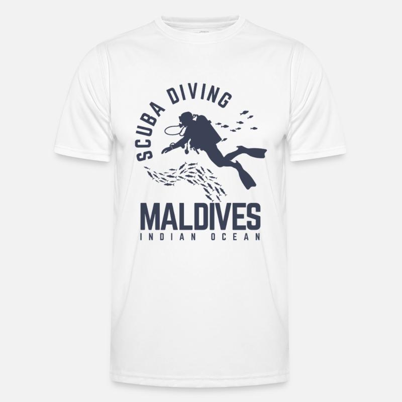 Conception de plongée aux Maldives Océan Indien T-shirt sport Homme