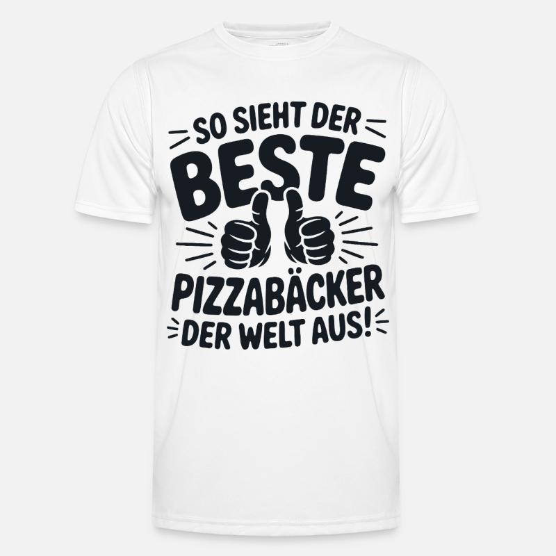 Pizzabäcker Geschenkidee Männer Funktions-T-Shirt