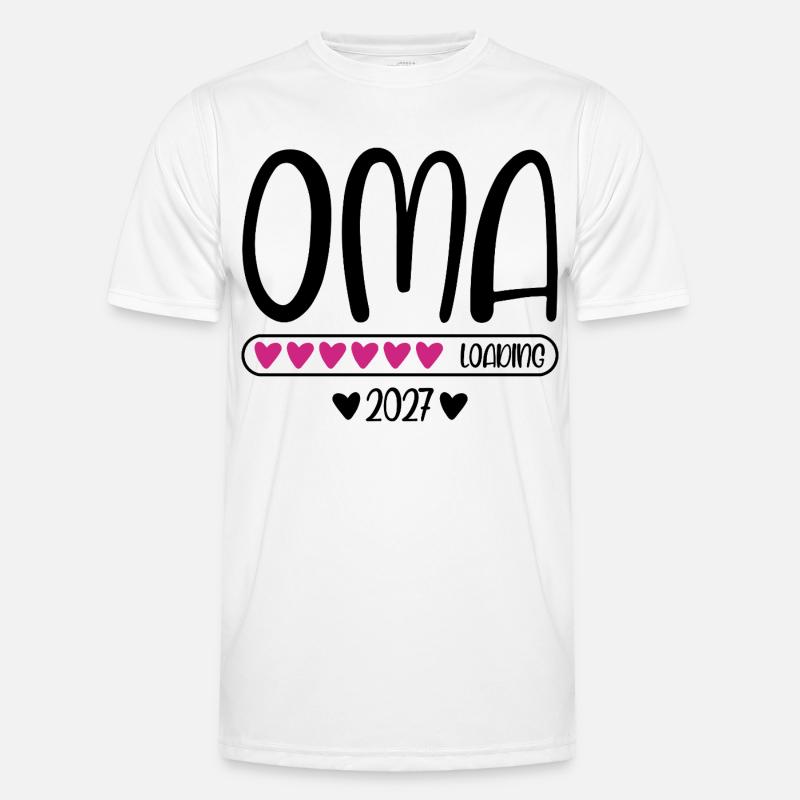 Oma 2027 loading mit Herzchen Ladebalken Männer Funktions-T-Shirt