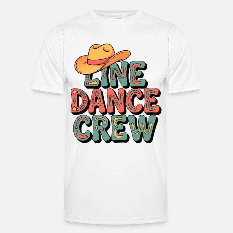 Line Dance Crew Retro - Funktionsshirt til herrer - hvid