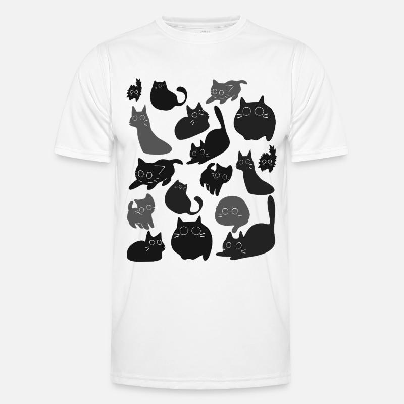 Montage du chat de minuit T-shirt sport Homme