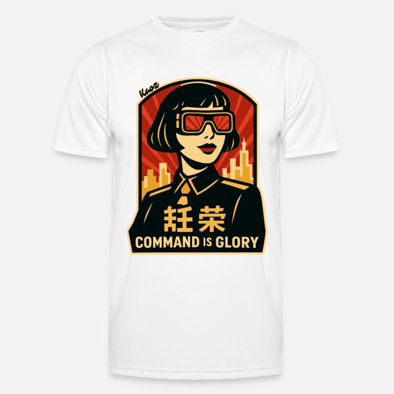 Command Is Glory Retro Poster - Men's Functional T-Shirt - white