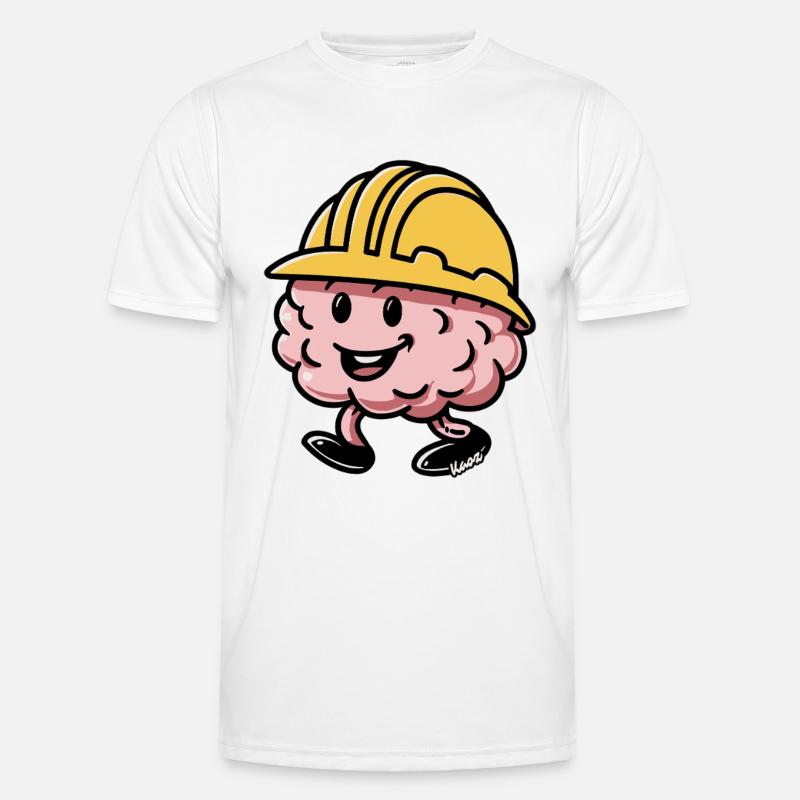 Brain Builder Schutzhelm Männer Funktions-T-Shirt