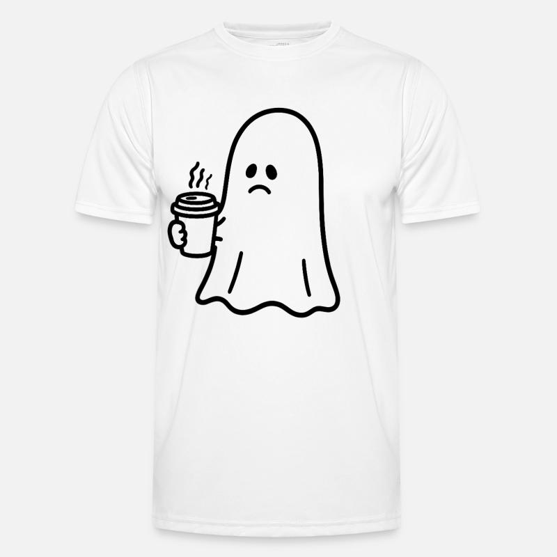 Geist Kaffee Halloween Süßes oder Saures Männer Funktions-T-Shirt