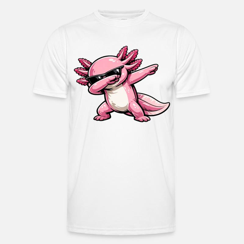 Dabbing Axolotl Men's Functional T-Shirt