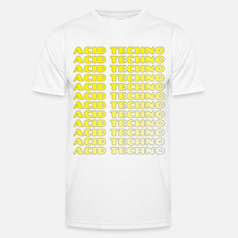 Acid Techno Repeat Neon Männer Funktions-T-Shirt