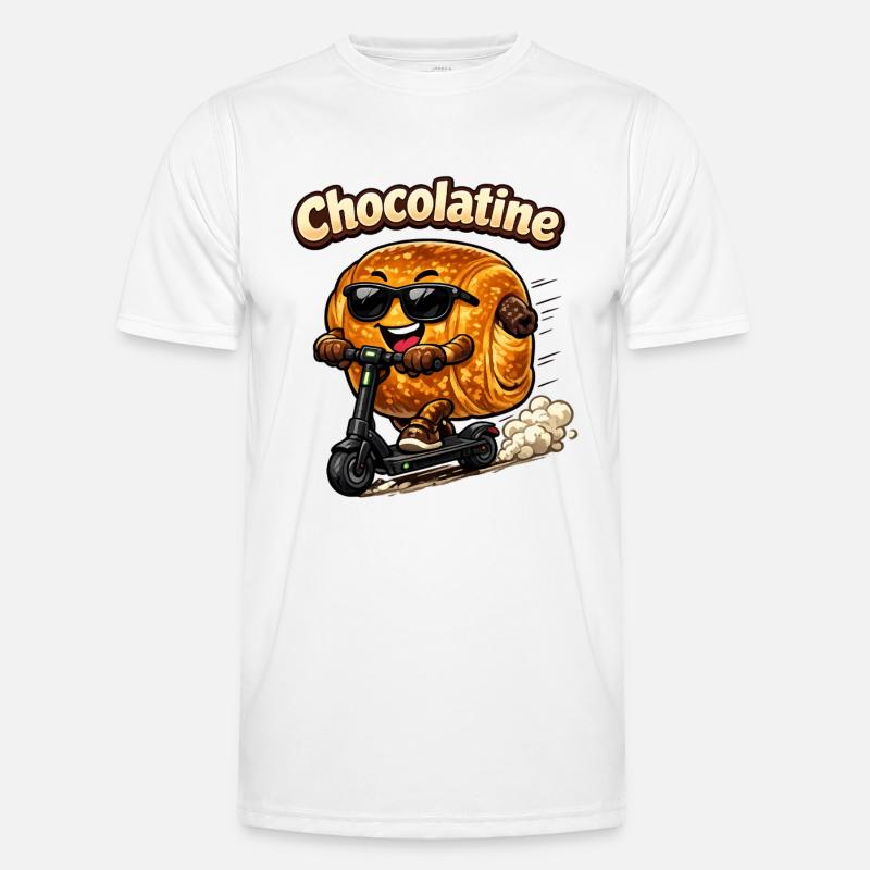 Chocolatine-Roller Männer Funktions-T-Shirt