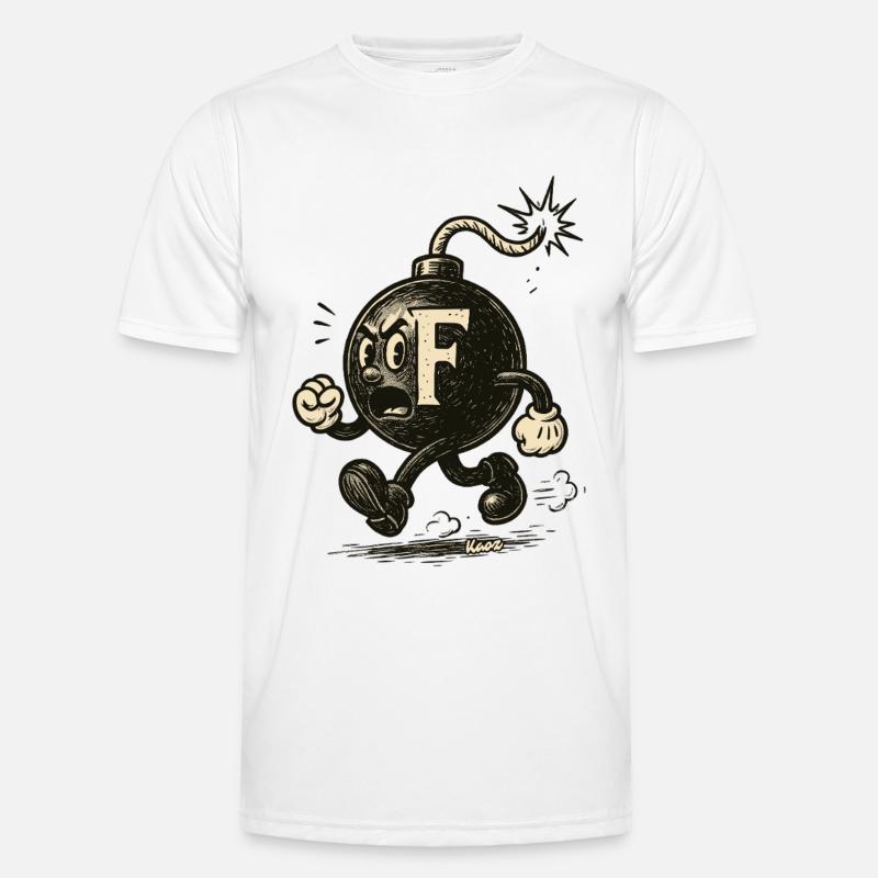 F-Bombe-Maskottchenbombe Männer Funktions-T-Shirt