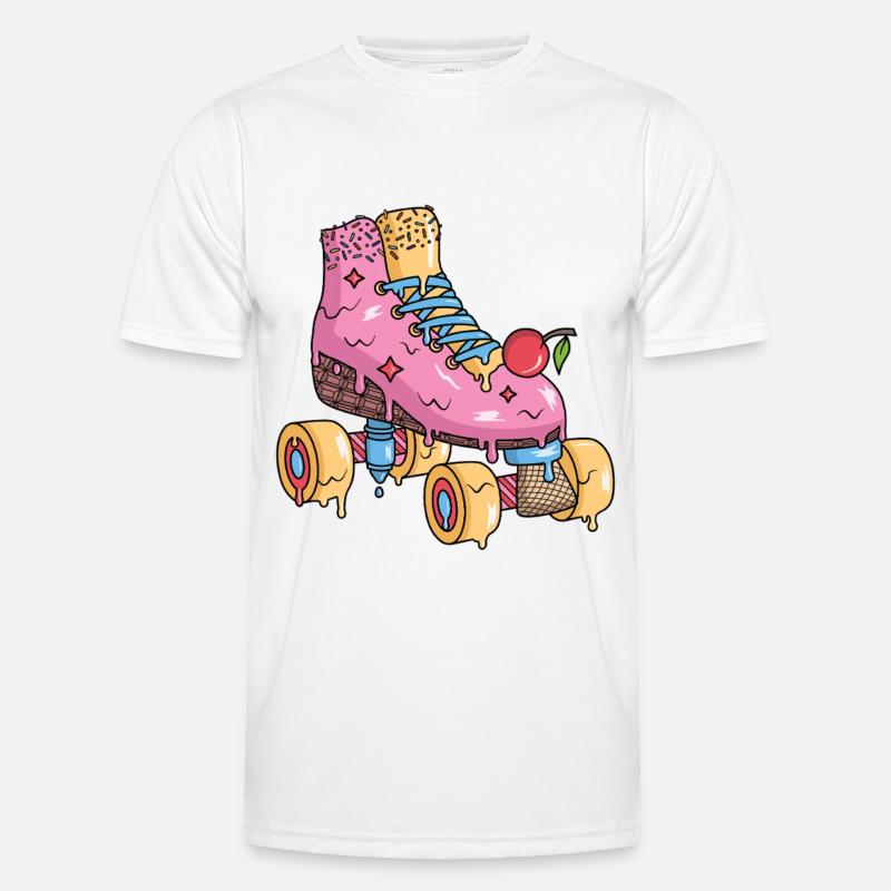 Rollschuhe Eiscreme Roller Skates Rollschuh - Men's Functional T-Shirt - white